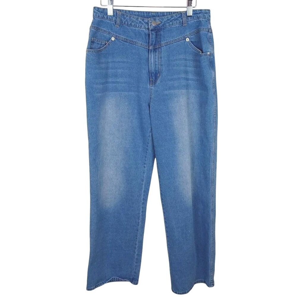 Gilli Womens Mom Jeans High Waist Straight Denim Pants Size Large